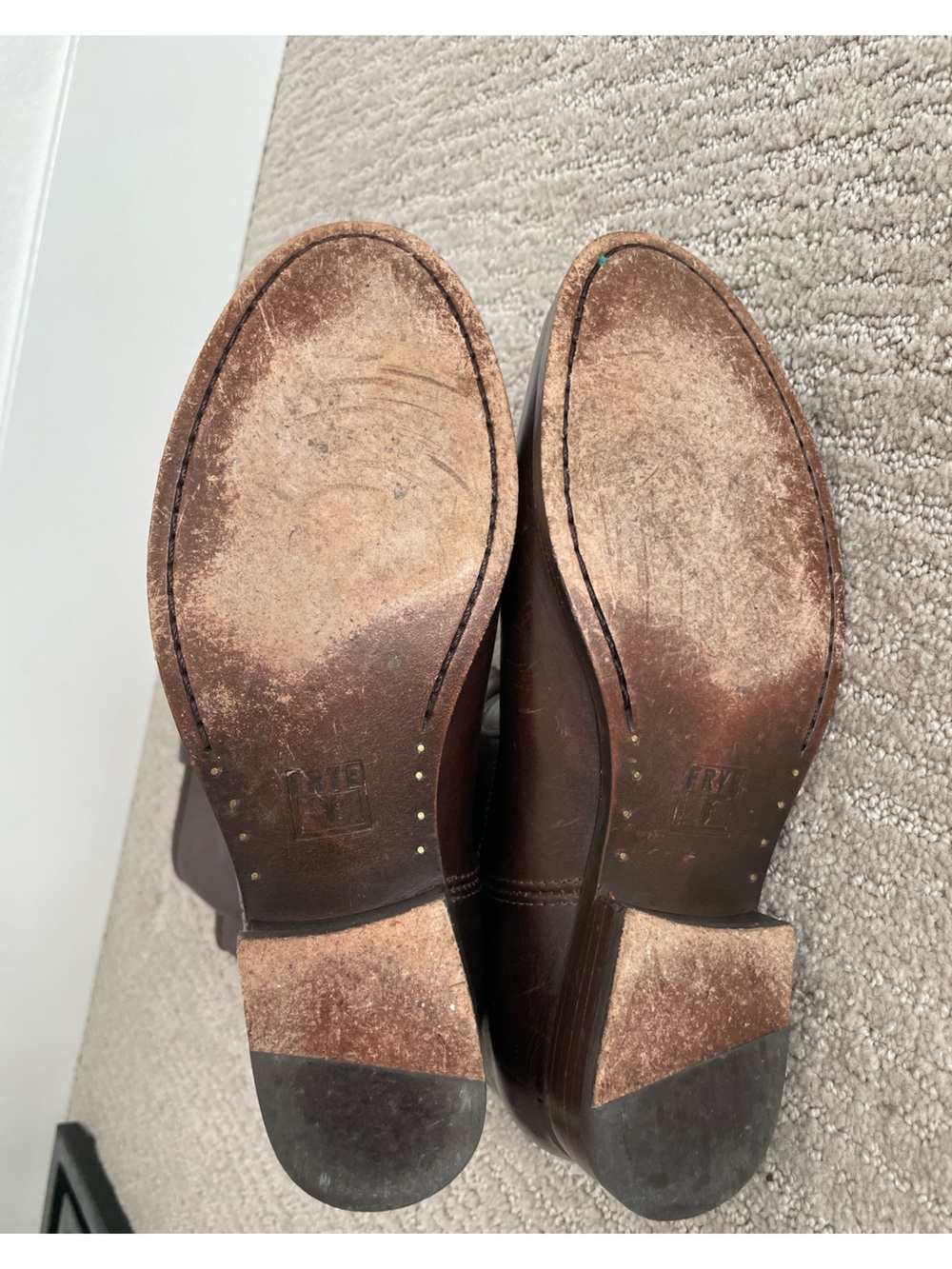 Frye Leather Boots Size 8.5 Dark Brown - Picture 8 of 9